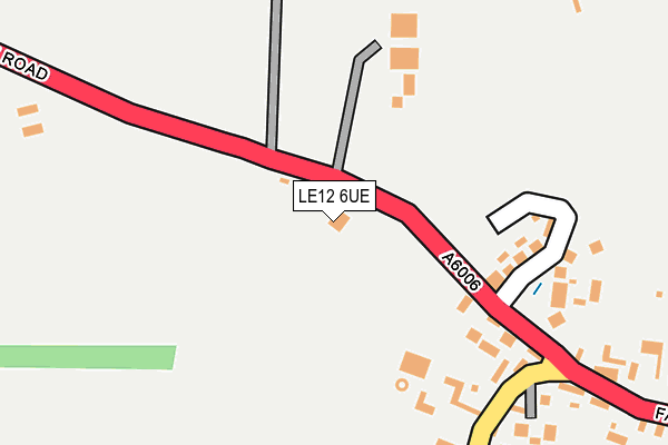 LE12 6UE map - OS OpenMap – Local (Ordnance Survey)