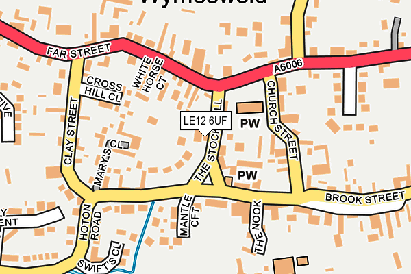 LE12 6UF map - OS OpenMap – Local (Ordnance Survey)