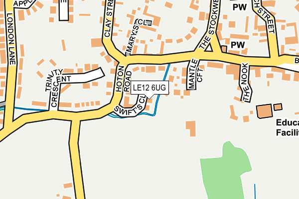 LE12 6UG map - OS OpenMap – Local (Ordnance Survey)