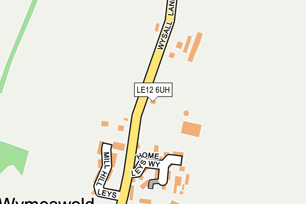 LE12 6UH map - OS OpenMap – Local (Ordnance Survey)