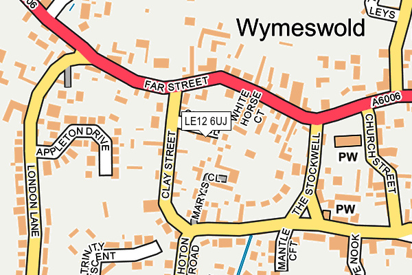 LE12 6UJ map - OS OpenMap – Local (Ordnance Survey)