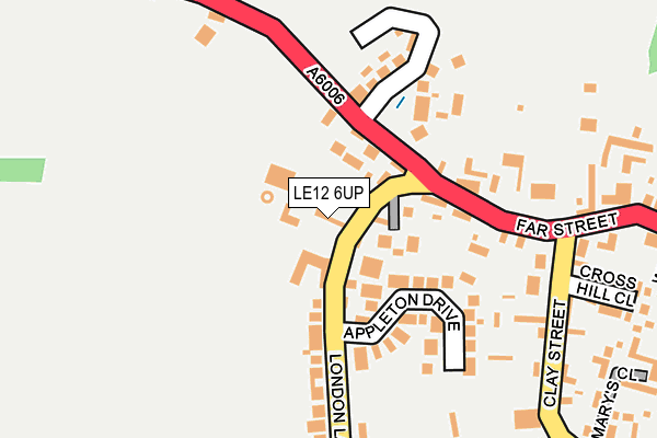 LE12 6UP map - OS OpenMap – Local (Ordnance Survey)