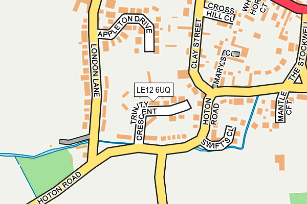 LE12 6UQ map - OS OpenMap – Local (Ordnance Survey)