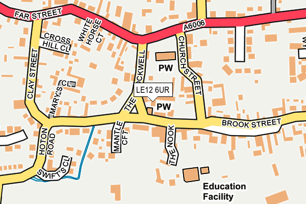 LE12 6UR map - OS OpenMap – Local (Ordnance Survey)