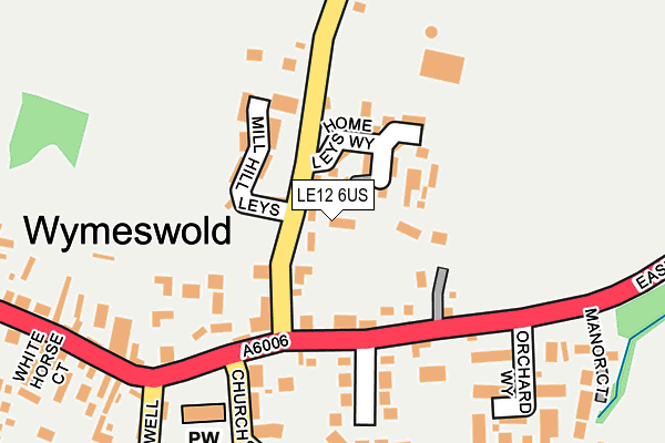 LE12 6US map - OS OpenMap – Local (Ordnance Survey)