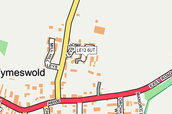 LE12 6UT map - OS OpenMap – Local (Ordnance Survey)