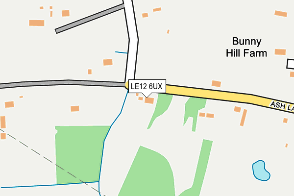 LE12 6UX map - OS OpenMap – Local (Ordnance Survey)