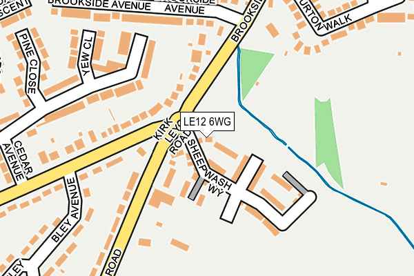 LE12 6WG map - OS OpenMap – Local (Ordnance Survey)