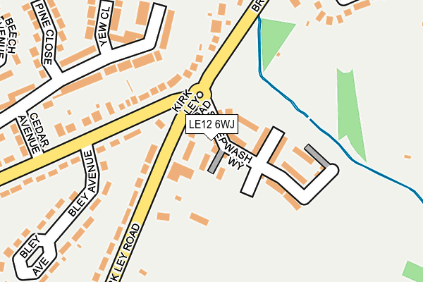LE12 6WJ map - OS OpenMap – Local (Ordnance Survey)