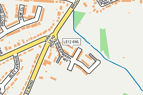 LE12 6WL map - OS OpenMap – Local (Ordnance Survey)