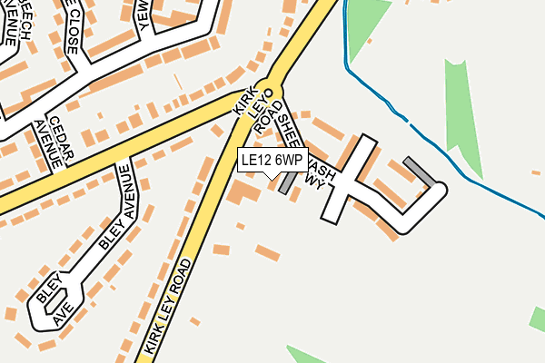 LE12 6WP map - OS OpenMap – Local (Ordnance Survey)