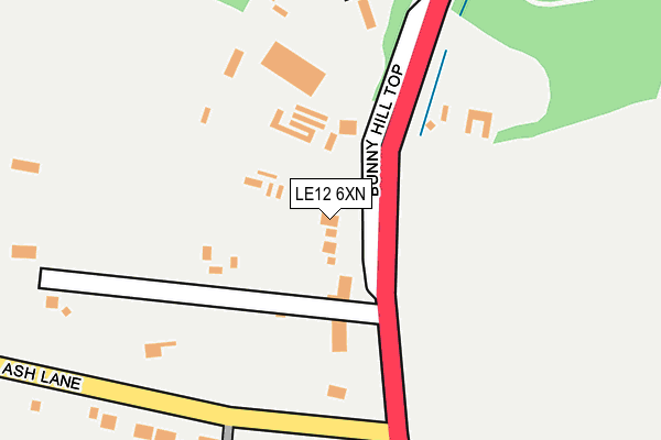 LE12 6XN map - OS OpenMap – Local (Ordnance Survey)