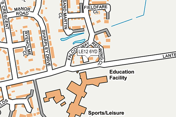 LE12 6YD map - OS OpenMap – Local (Ordnance Survey)