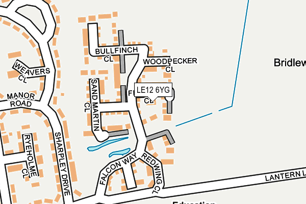 LE12 6YG map - OS OpenMap – Local (Ordnance Survey)