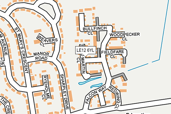 LE12 6YL map - OS OpenMap – Local (Ordnance Survey)