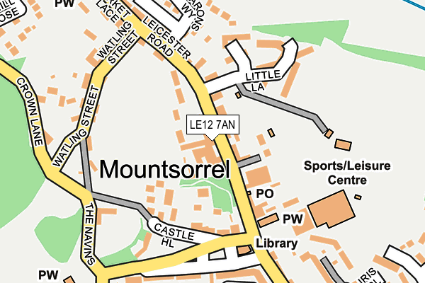 Map of ORIENTAL CHEF MOUNTSORREL LIMITED at local scale