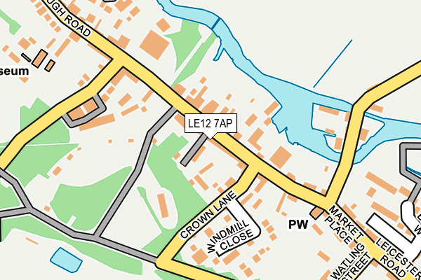 LE12 7AP map - OS OpenMap – Local (Ordnance Survey)