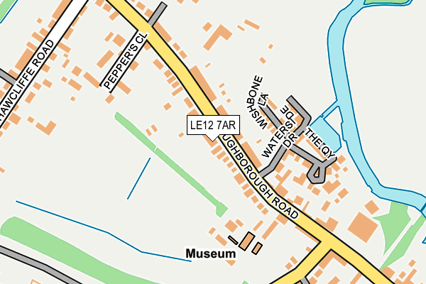 LE12 7AR map - OS OpenMap – Local (Ordnance Survey)