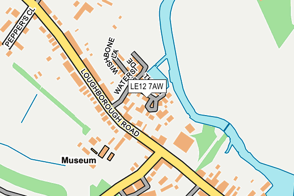 LE12 7AW map - OS OpenMap – Local (Ordnance Survey)