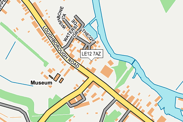 LE12 7AZ map - OS OpenMap – Local (Ordnance Survey)
