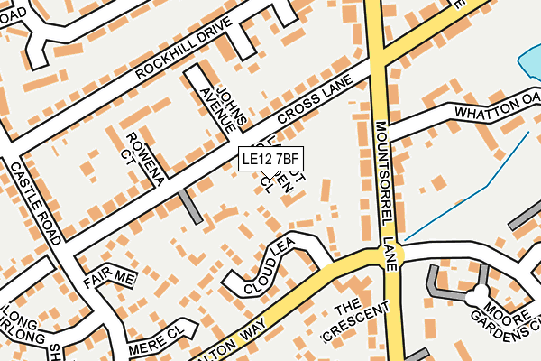 LE12 7BF map - OS OpenMap – Local (Ordnance Survey)