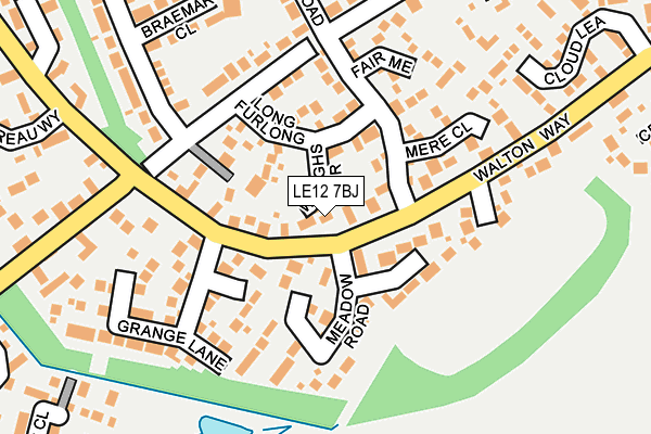 LE12 7BJ map - OS OpenMap – Local (Ordnance Survey)