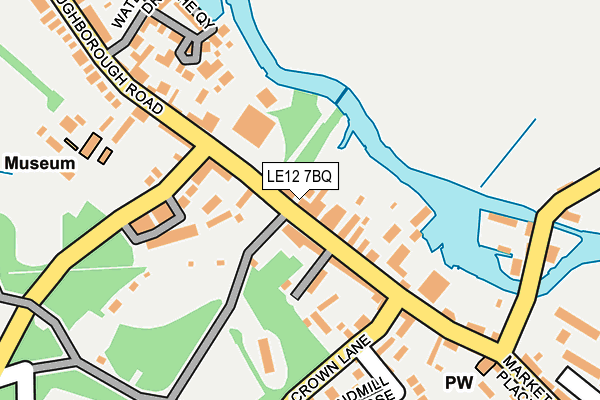 LE12 7BQ map - OS OpenMap – Local (Ordnance Survey)