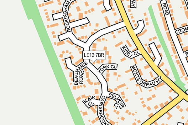 LE12 7BR map - OS OpenMap – Local (Ordnance Survey)
