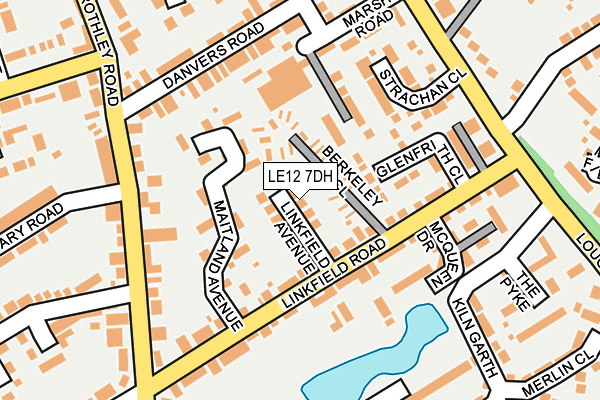 LE12 7DH map - OS OpenMap – Local (Ordnance Survey)