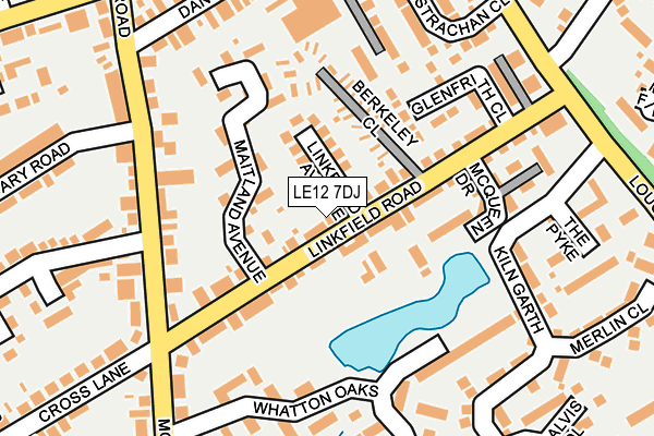 LE12 7DJ map - OS OpenMap – Local (Ordnance Survey)