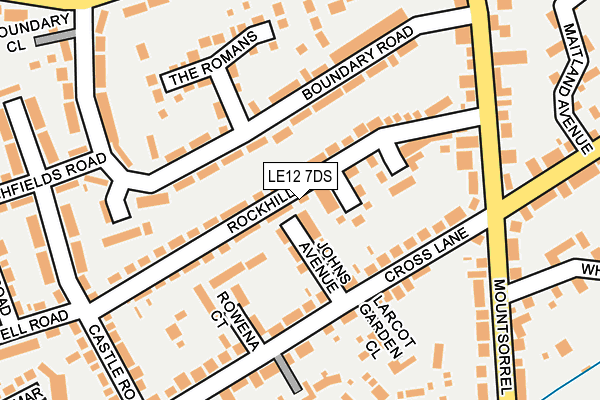 LE12 7DS map - OS OpenMap – Local (Ordnance Survey)