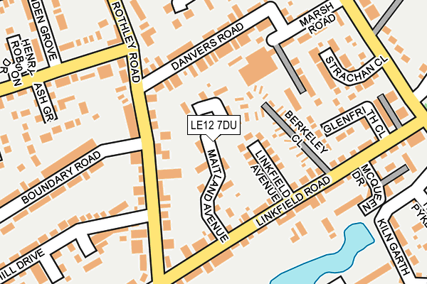LE12 7DU map - OS OpenMap – Local (Ordnance Survey)