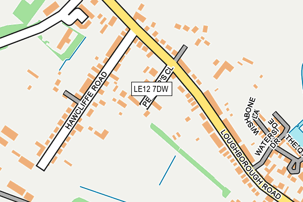 LE12 7DW map - OS OpenMap – Local (Ordnance Survey)