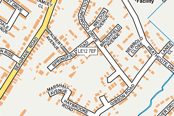 LE12 7EF map - OS OpenMap – Local (Ordnance Survey)