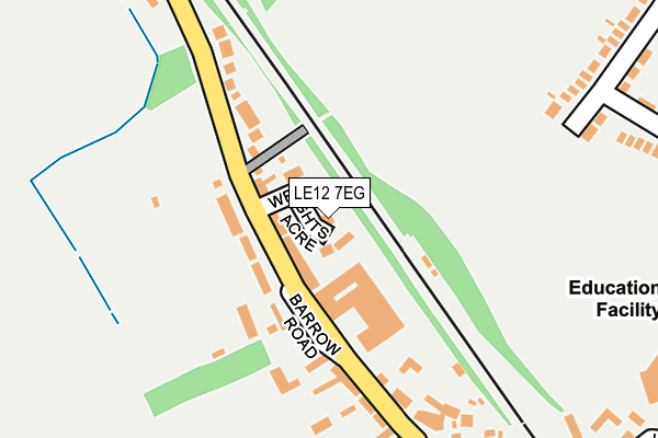 LE12 7EG map - OS OpenMap – Local (Ordnance Survey)