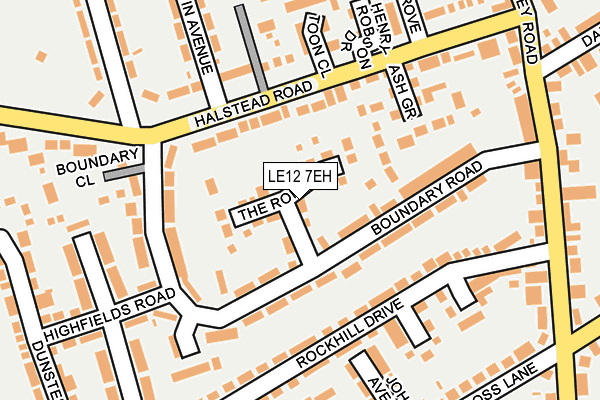 LE12 7EH map - OS OpenMap – Local (Ordnance Survey)