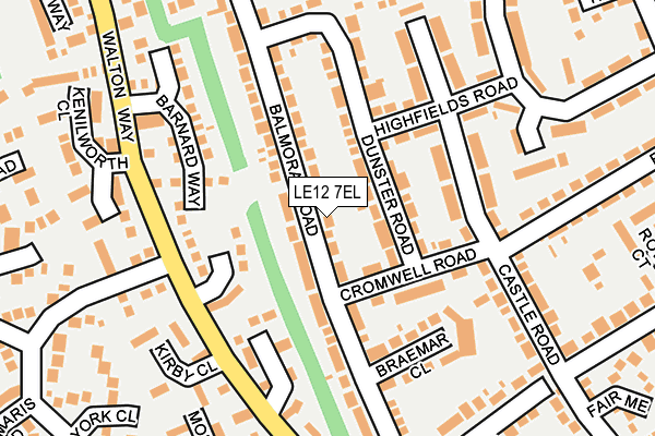 LE12 7EL map - OS OpenMap – Local (Ordnance Survey)