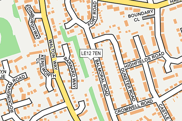 LE12 7EN map - OS OpenMap – Local (Ordnance Survey)