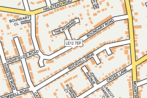 LE12 7EP map - OS OpenMap – Local (Ordnance Survey)