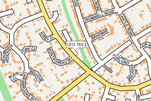 LE12 7EQ map - OS OpenMap – Local (Ordnance Survey)