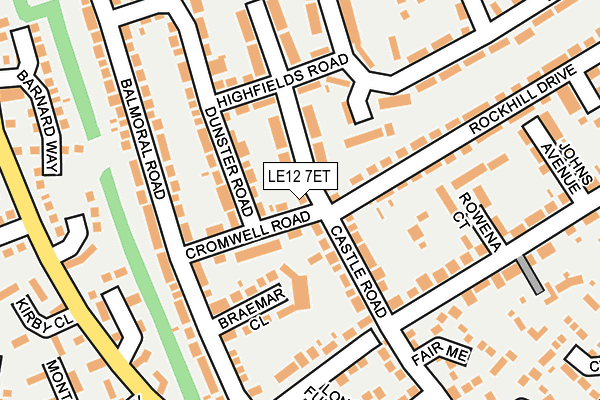 LE12 7ET map - OS OpenMap – Local (Ordnance Survey)