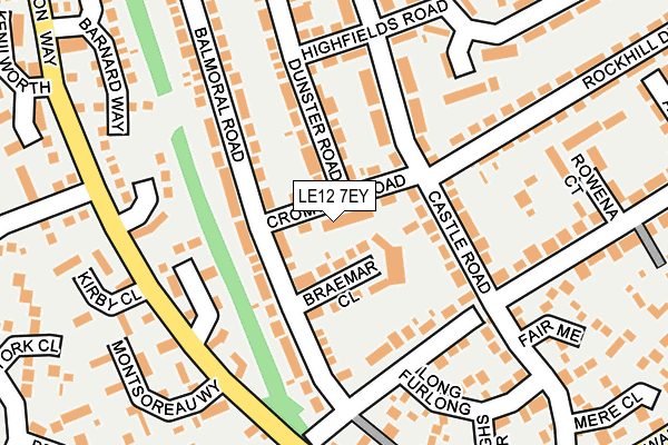 LE12 7EY map - OS OpenMap – Local (Ordnance Survey)