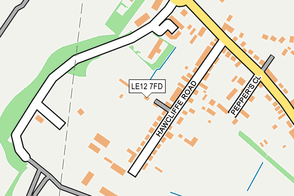 LE12 7FD map - OS OpenMap – Local (Ordnance Survey)