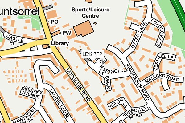 LE12 7FP map - OS OpenMap – Local (Ordnance Survey)