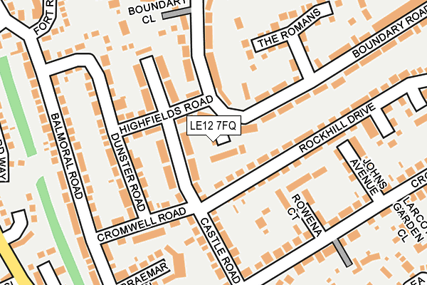 LE12 7FQ map - OS OpenMap – Local (Ordnance Survey)