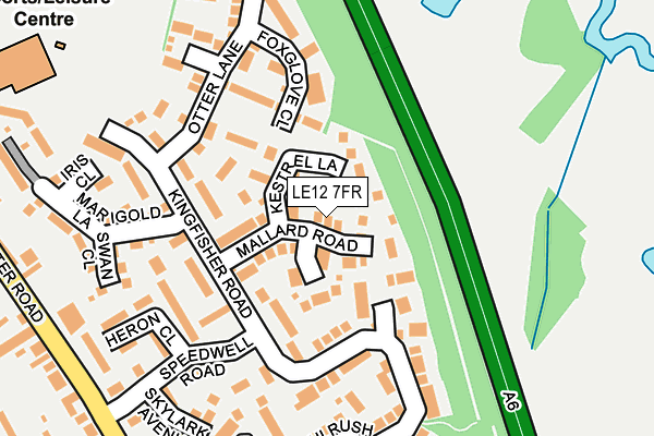 LE12 7FR map - OS OpenMap – Local (Ordnance Survey)