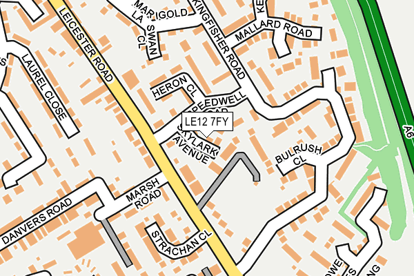 LE12 7FY map - OS OpenMap – Local (Ordnance Survey)