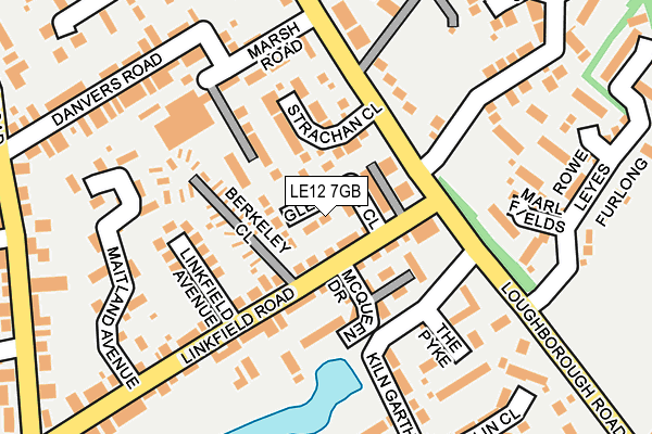 LE12 7GB map - OS OpenMap – Local (Ordnance Survey)