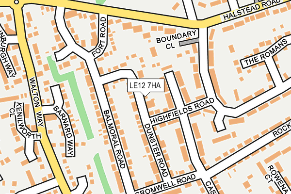 LE12 7HA map - OS OpenMap – Local (Ordnance Survey)