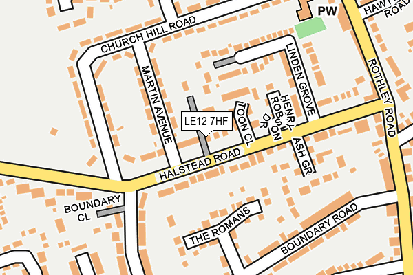 LE12 7HF map - OS OpenMap – Local (Ordnance Survey)